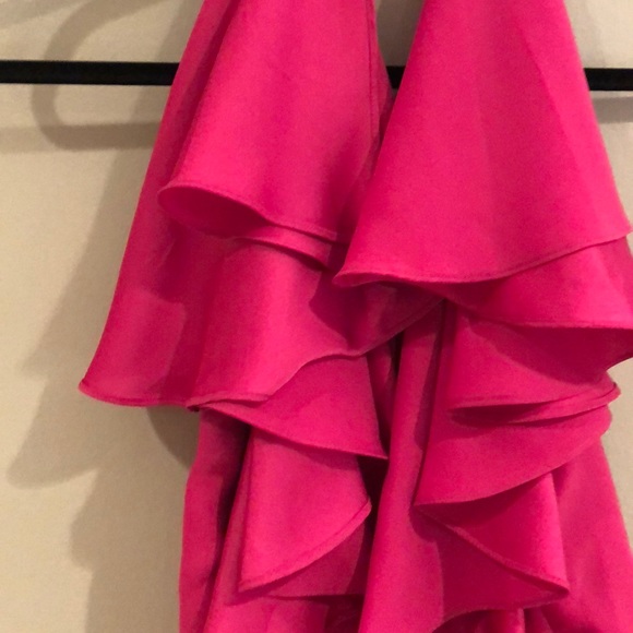 Ark & Co // Hot Pink Ruffled Romper - Picture 6 of 8